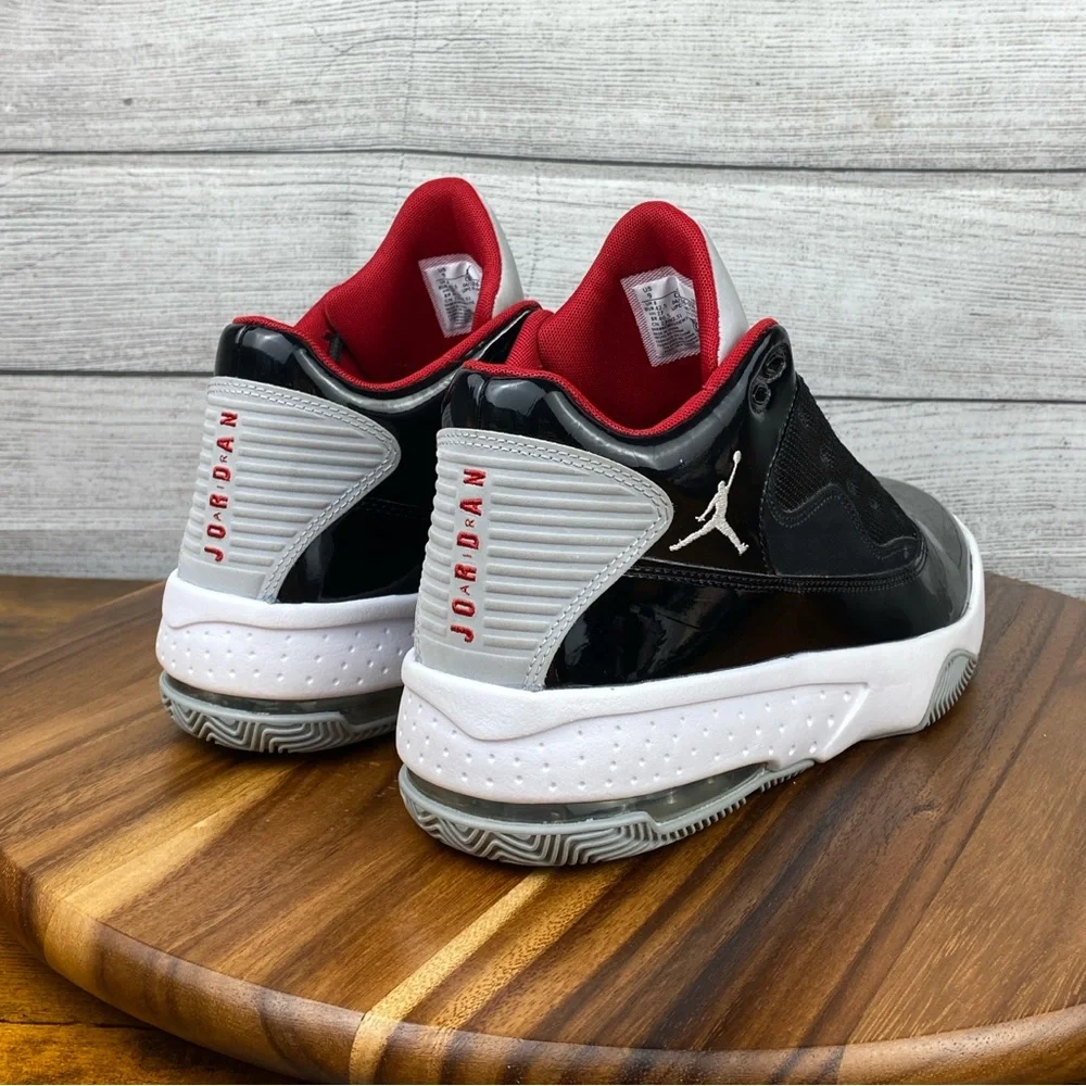 Jordan Max Aura 2 Black Cement Red Men’s Sneakers CK6636-006 Shoe Size 9